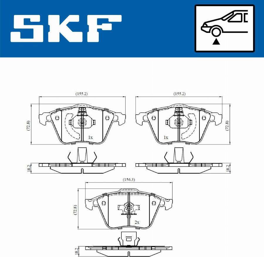 SKF VKBP 80272 - Əyləc altlığı dəsti, əyləc diski furqanavto.az