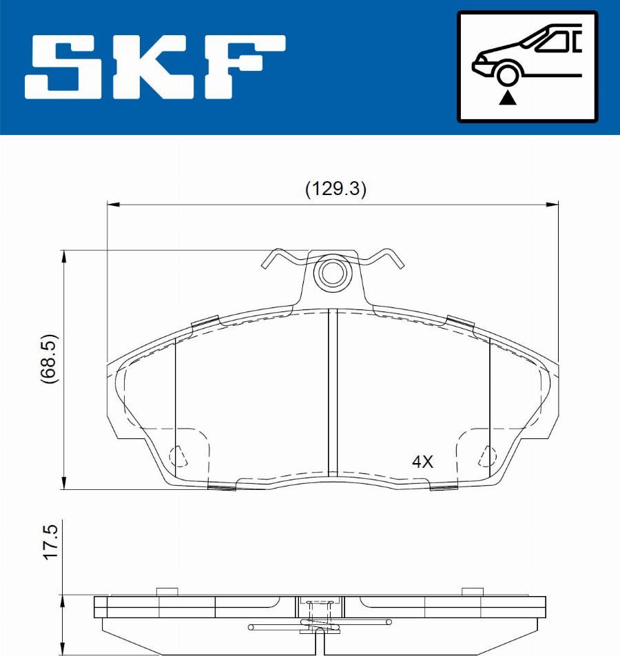 SKF VKBP 80711 - Əyləc altlığı dəsti, əyləc diski furqanavto.az