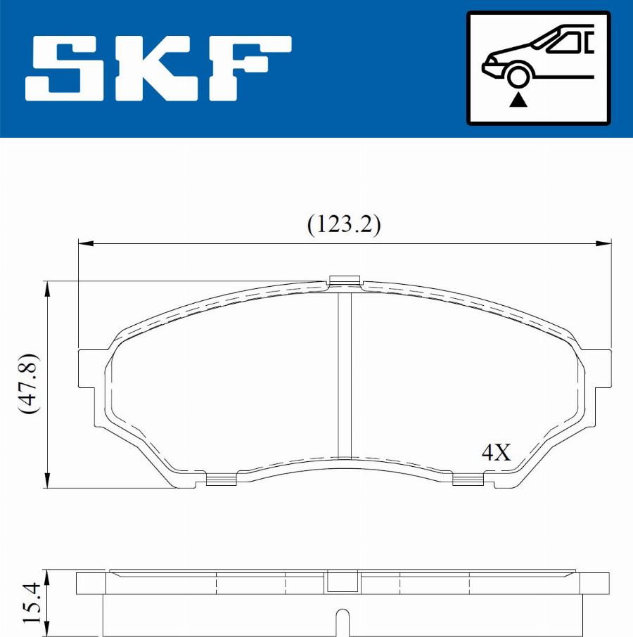 SKF VKBP 81018 - Əyləc altlığı dəsti, əyləc diski furqanavto.az