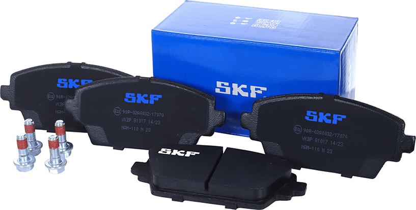 SKF VKBP 81017 - Əyləc altlığı dəsti, əyləc diski furqanavto.az