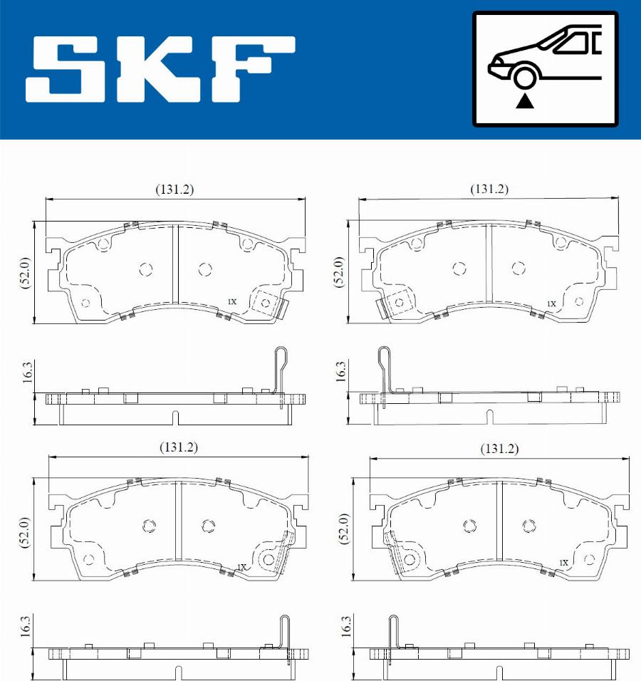 SKF VKBP 81107 A - Əyləc altlığı dəsti, əyləc diski furqanavto.az