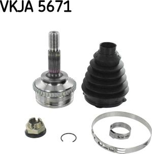 SKF VKJA 5671 - Birləşmə dəsti, ötürücü val furqanavto.az