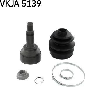 SKF VKJA 5139 - Birləşmə dəsti, ötürücü val furqanavto.az