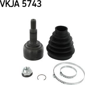 SKF VKJA 5743 - Birləşmə dəsti, ötürücü val furqanavto.az