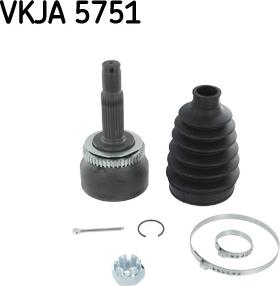 SKF VKJA 5751 - Birləşmə dəsti, ötürücü val furqanavto.az