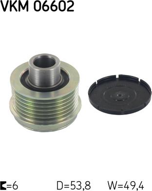 SKF VKM 06602 - Kasnak, alternator, sərbəst dönərli mufta furqanavto.az