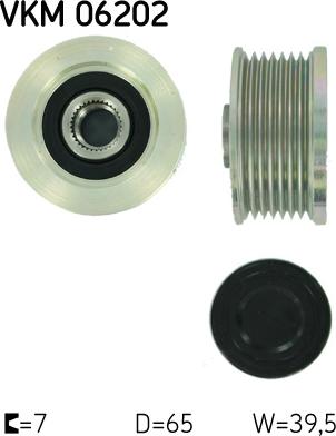 SKF VKM 06202 - Kasnak, alternator, sərbəst dönərli mufta furqanavto.az