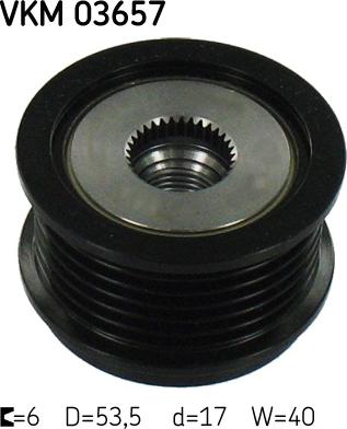 SKF VKM 03657 - Kasnak, alternator, sərbəst dönərli mufta furqanavto.az