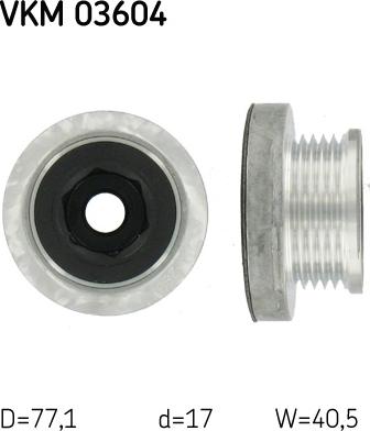 SKF VKM 03604 - Kasnak, alternator, sərbəst dönərli mufta furqanavto.az