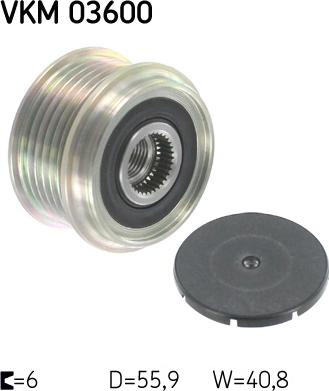 SKF VKM 03600 - Kasnak, alternator, sərbəst dönərli mufta furqanavto.az