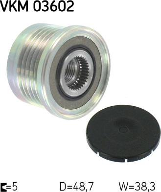 SKF VKM 03602 - Kasnak, alternator, sərbəst dönərli mufta furqanavto.az