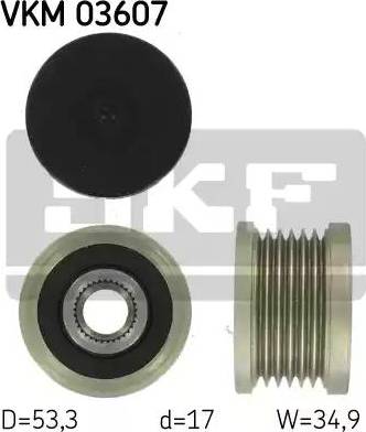 SKF VKM 03607 - Kasnak, alternator, sərbəst dönərli mufta furqanavto.az