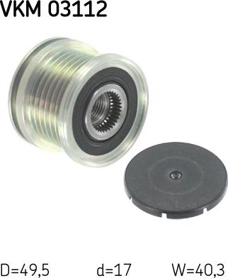 SKF VKM 03112 - Kasnak, alternator, sərbəst dönərli mufta furqanavto.az