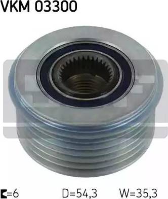 SKF VKM 03300 - Kasnak, alternator, sərbəst dönərli mufta furqanavto.az