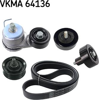 SKF VKMA 64136 - V-yivli kəmər dəsti furqanavto.az