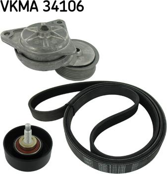 SKF VKMA 34106 - V-yivli kəmər dəsti furqanavto.az