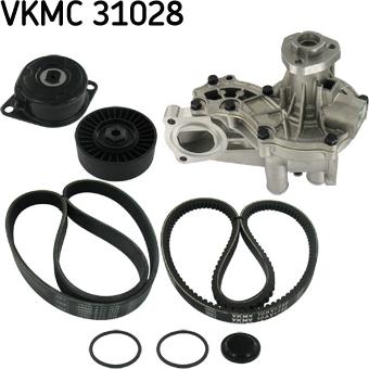 SKF VKMC 31028 - Su nasosu + V-yivli kəmər dəsti furqanavto.az