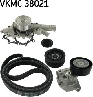 SKF VKMC 38021 - Su nasosu + V-yivli kəmər dəsti furqanavto.az
