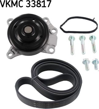 SKF VKMC 33817 - Su nasosu + V-yivli kəmər dəsti furqanavto.az
