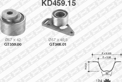 SNR KD459.15 - Vaxt kəməri dəsti furqanavto.az