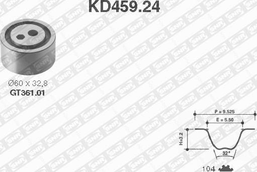 SNR KD459.24 - Vaxt kəməri dəsti furqanavto.az