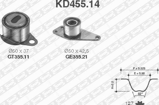 SNR KD455.14 - Vaxt kəməri dəsti furqanavto.az