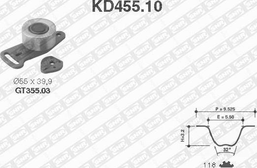 SNR KD455.10 - Vaxt kəməri dəsti furqanavto.az