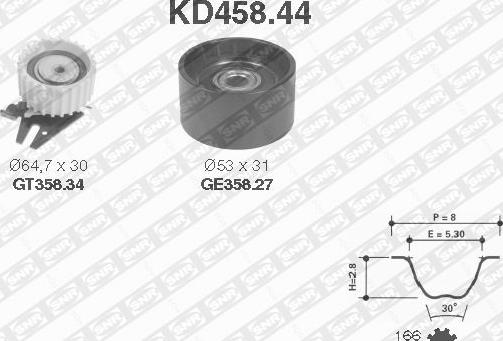 SNR KD458.44 - Vaxt kəməri dəsti furqanavto.az