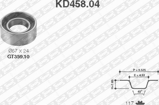 SNR KD458.04 - Vaxt kəməri dəsti furqanavto.az