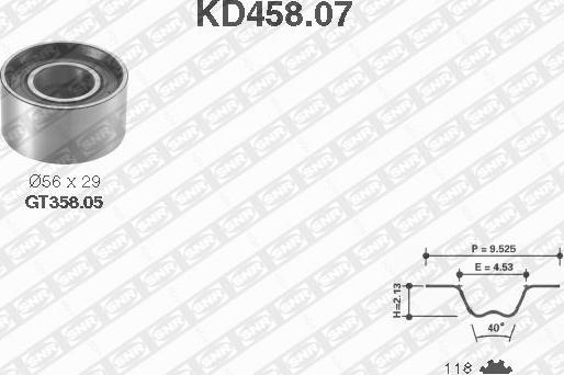 SNR KD458.07 - Vaxt kəməri dəsti furqanavto.az