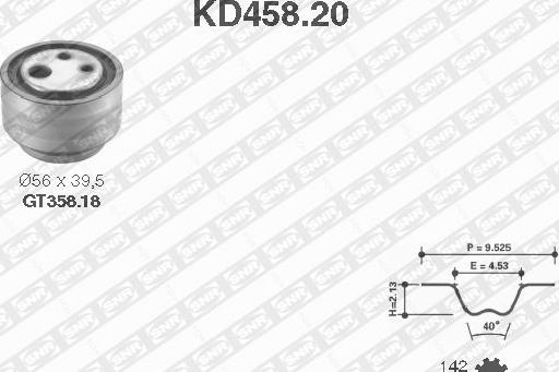 SNR KD458.20 - Vaxt kəməri dəsti furqanavto.az