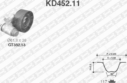 SNR KD452.11 - Vaxt kəməri dəsti furqanavto.az