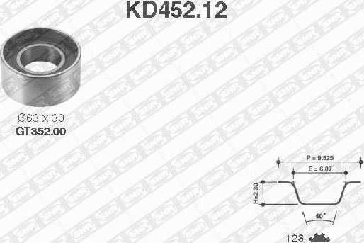 SNR KD452.12 - Vaxt kəməri dəsti furqanavto.az