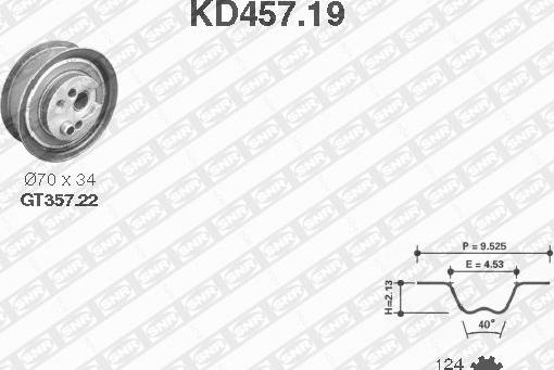 SNR KD457.19 - Vaxt kəməri dəsti furqanavto.az