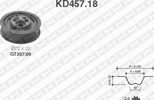 SNR KD457.18 - Vaxt kəməri dəsti furqanavto.az