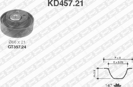 SNR KD457.21 - Vaxt kəməri dəsti furqanavto.az