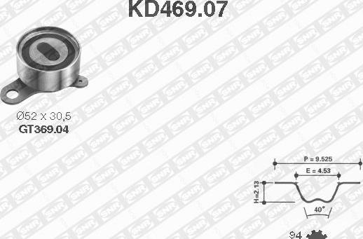 SNR KD469.07 - Vaxt kəməri dəsti furqanavto.az