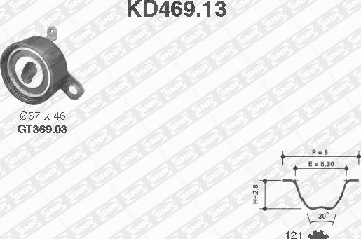 SNR KD469.13 - Vaxt kəməri dəsti furqanavto.az