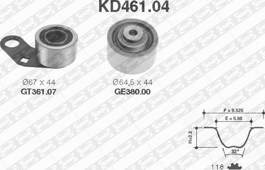 SNR KD461.04 - Vaxt kəməri dəsti furqanavto.az