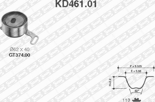 SNR KD461.01 - Vaxt kəməri dəsti furqanavto.az