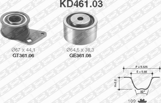 SNR KD461.03 - Vaxt kəməri dəsti furqanavto.az