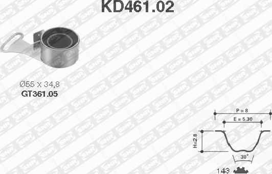 SNR KD461.02 - Vaxt kəməri dəsti furqanavto.az