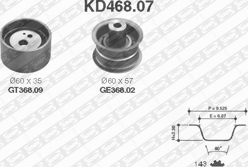 SNR KD468.07 - Vaxt kəməri dəsti furqanavto.az