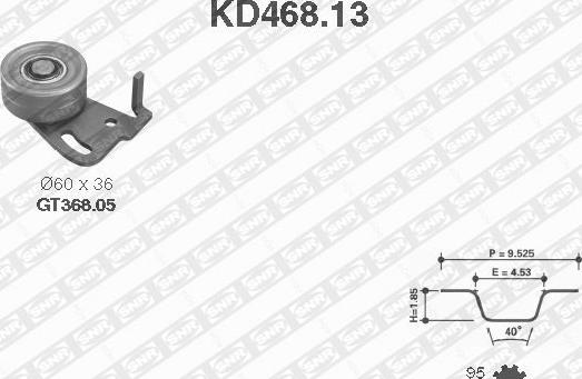 SNR KD468.13 - Vaxt kəməri dəsti furqanavto.az