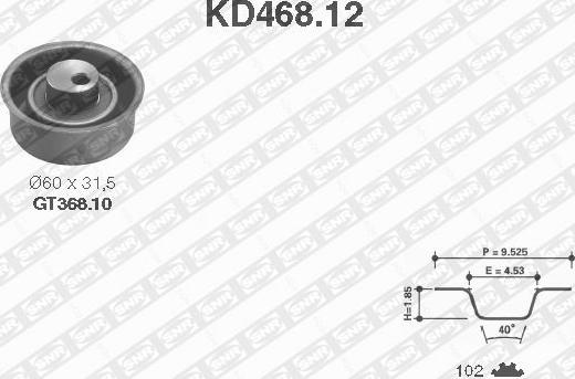 SNR KD468.12 - Vaxt kəməri dəsti furqanavto.az