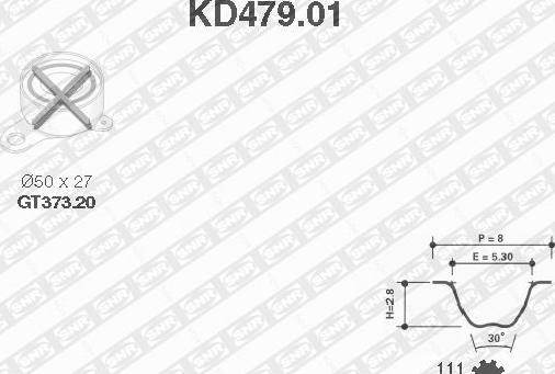 SNR KD479.01 - Vaxt kəməri dəsti furqanavto.az