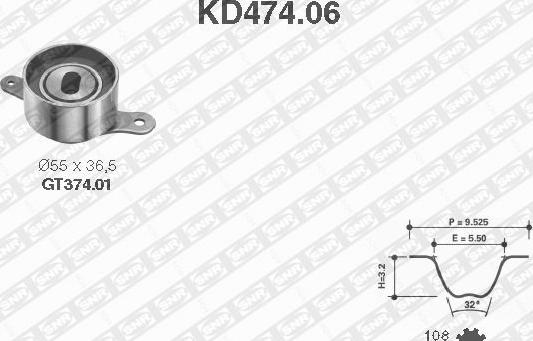 SNR KD474.06 - Vaxt kəməri dəsti furqanavto.az