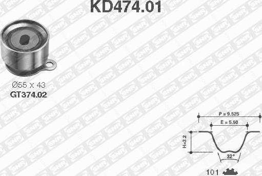 SNR KD474.01 - Vaxt kəməri dəsti furqanavto.az