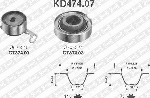 SNR KD474.07 - Vaxt kəməri dəsti furqanavto.az