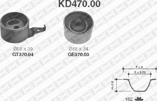 SNR KD470.00 - Vaxt kəməri dəsti furqanavto.az